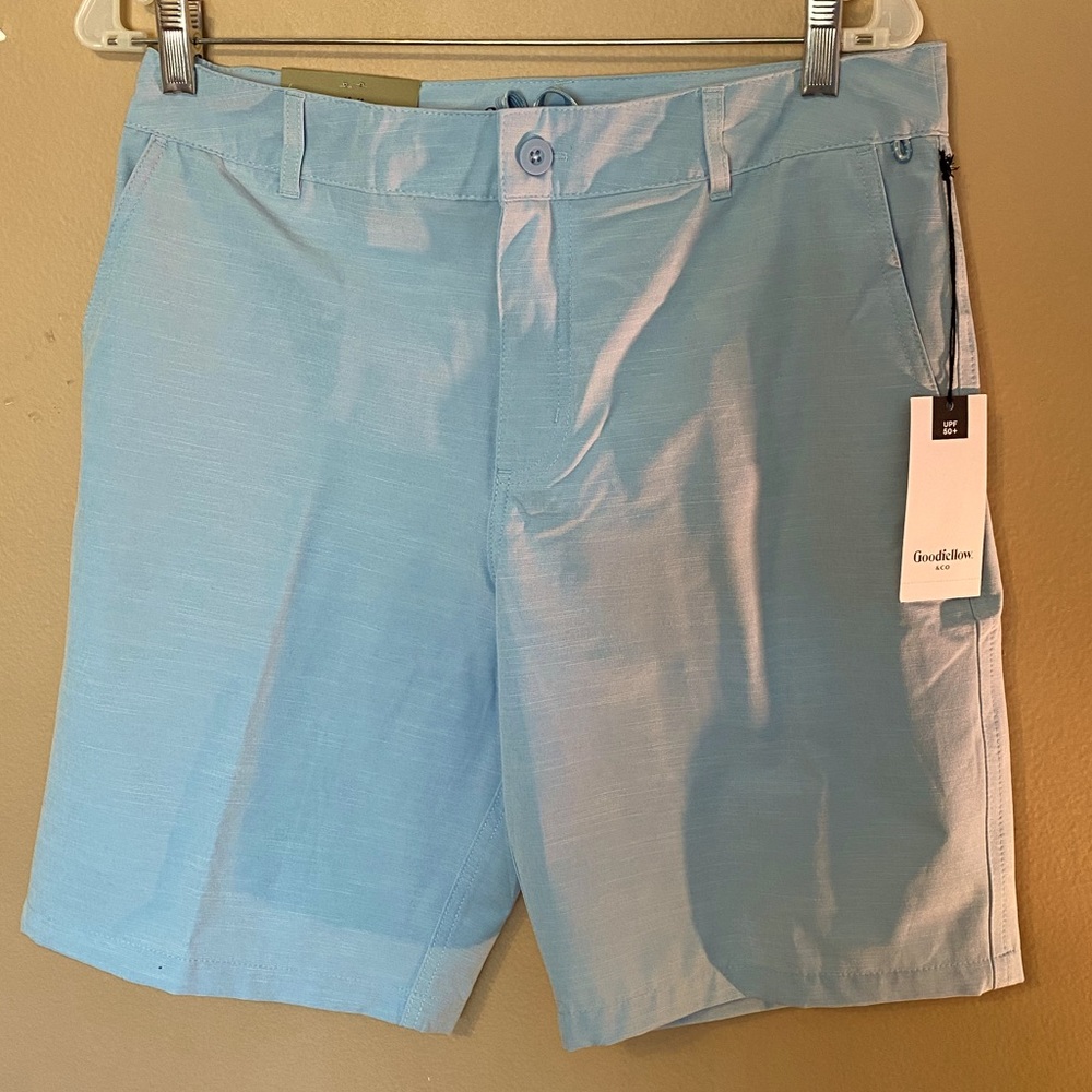 Goodfellow & Co Men's 9" Hybrid Swim Shorts-Polar Blue